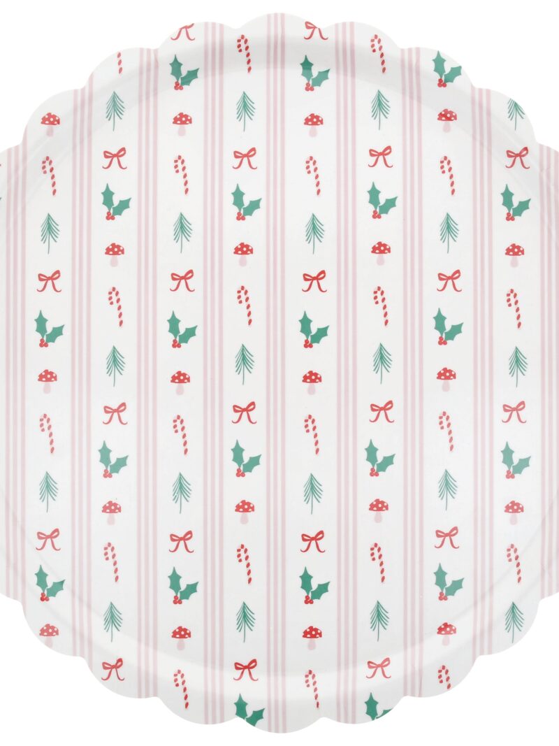 Festive Icon Stripes Large Tray