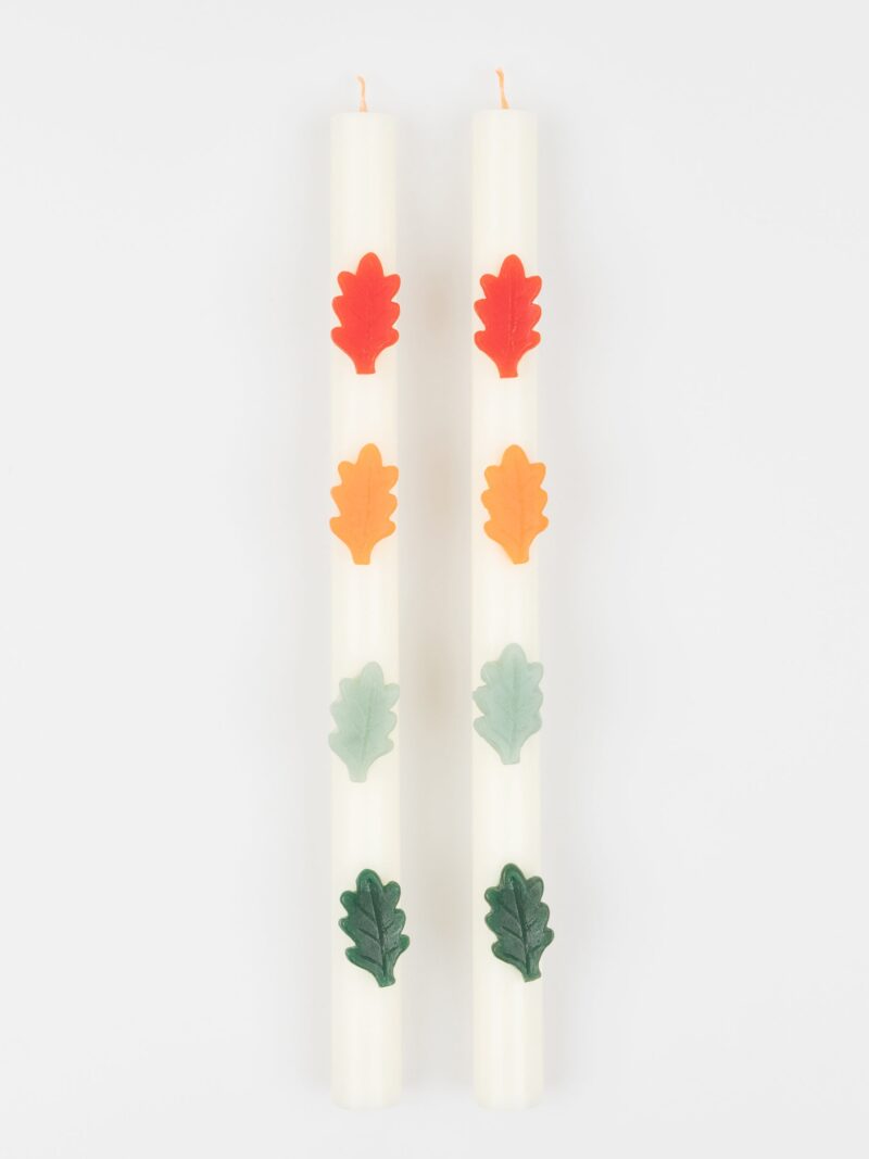 Leaf Table Candles, Set of 2